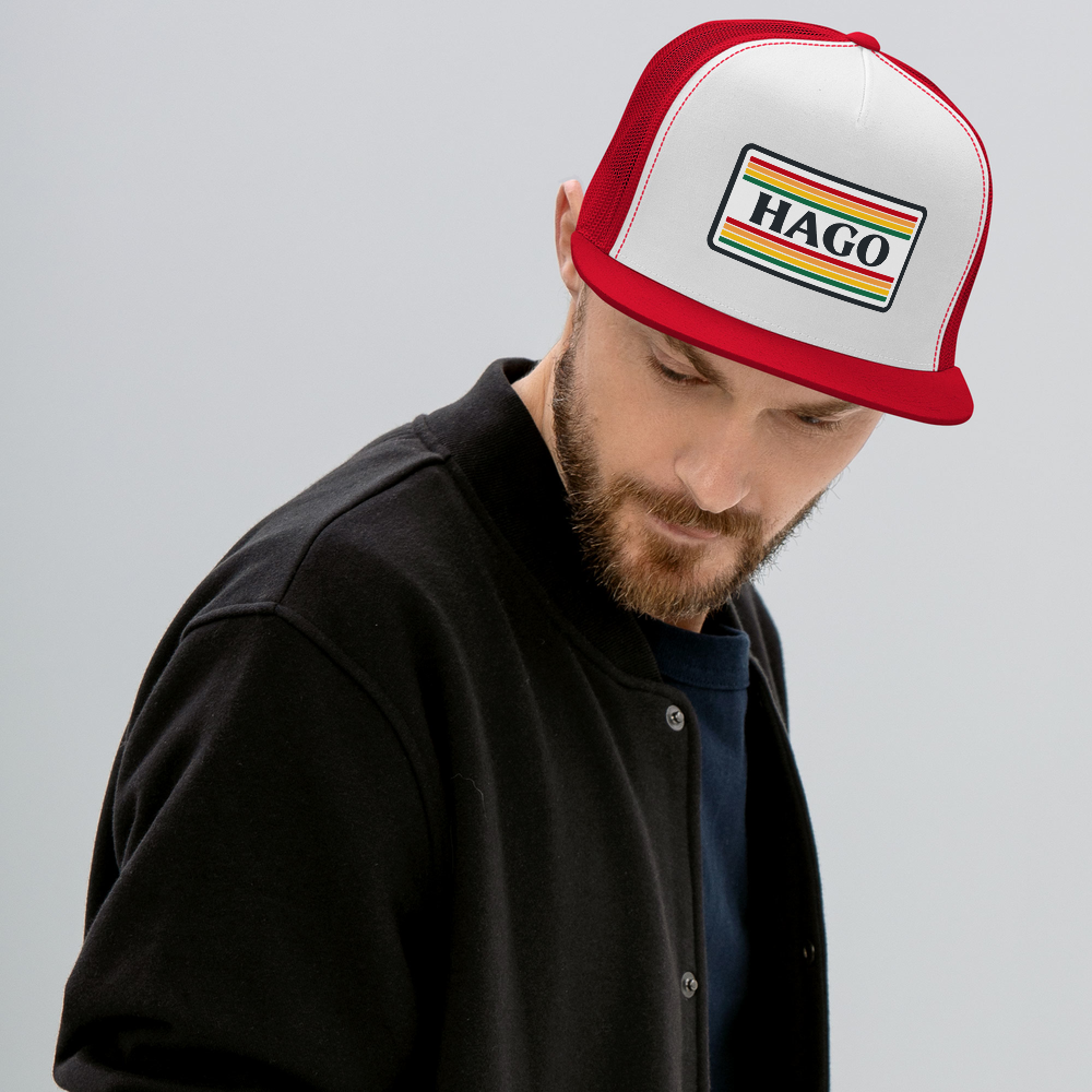 Retro Gives Me the Feels Flat Bill Trucker Hat | Mesh Snapback