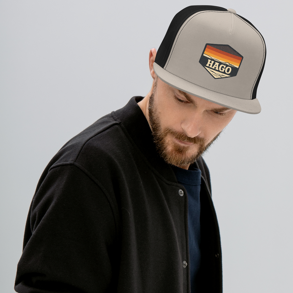 Retro Gives Me the Feels Flat Bill Trucker Hat | Mesh Snapback