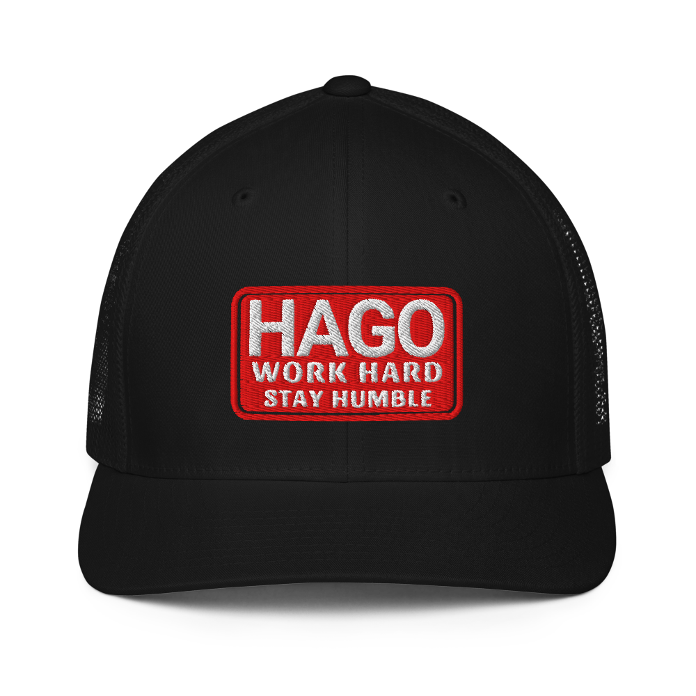 Work Hard Stay Humble Mesh Fitted Hat, Closed Back