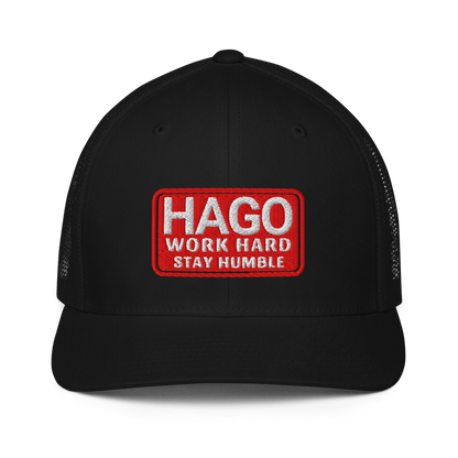 Work Hard Stay Humble Mesh Fitted Hat, Closed Back