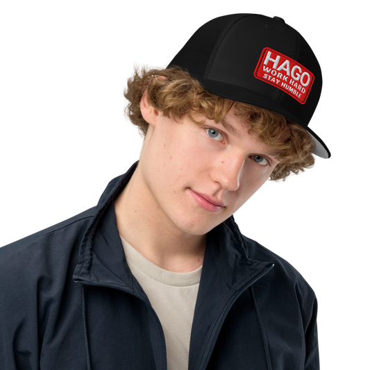 Work Hard Stay Humble Mesh Fitted Hat, Closed Back