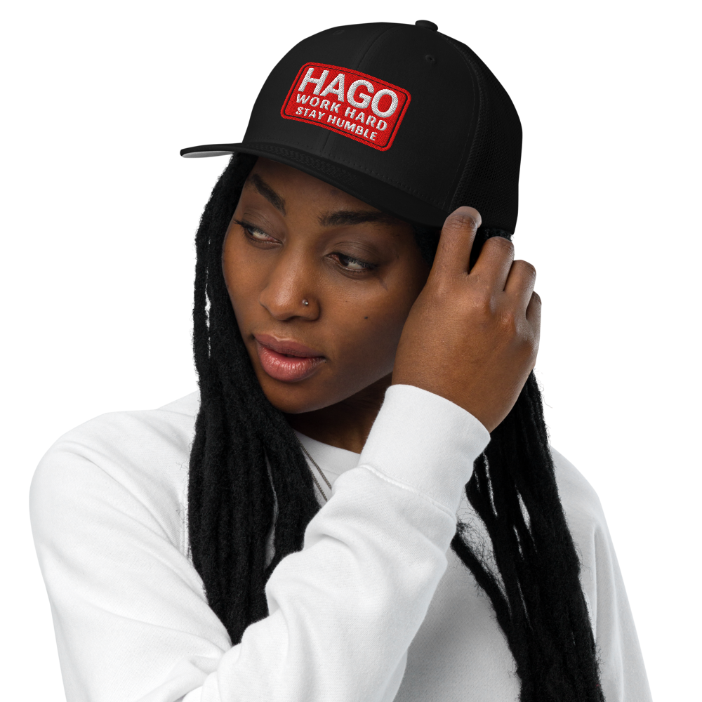 Work Hard Stay Humble Mesh Fitted Hat, Closed Back