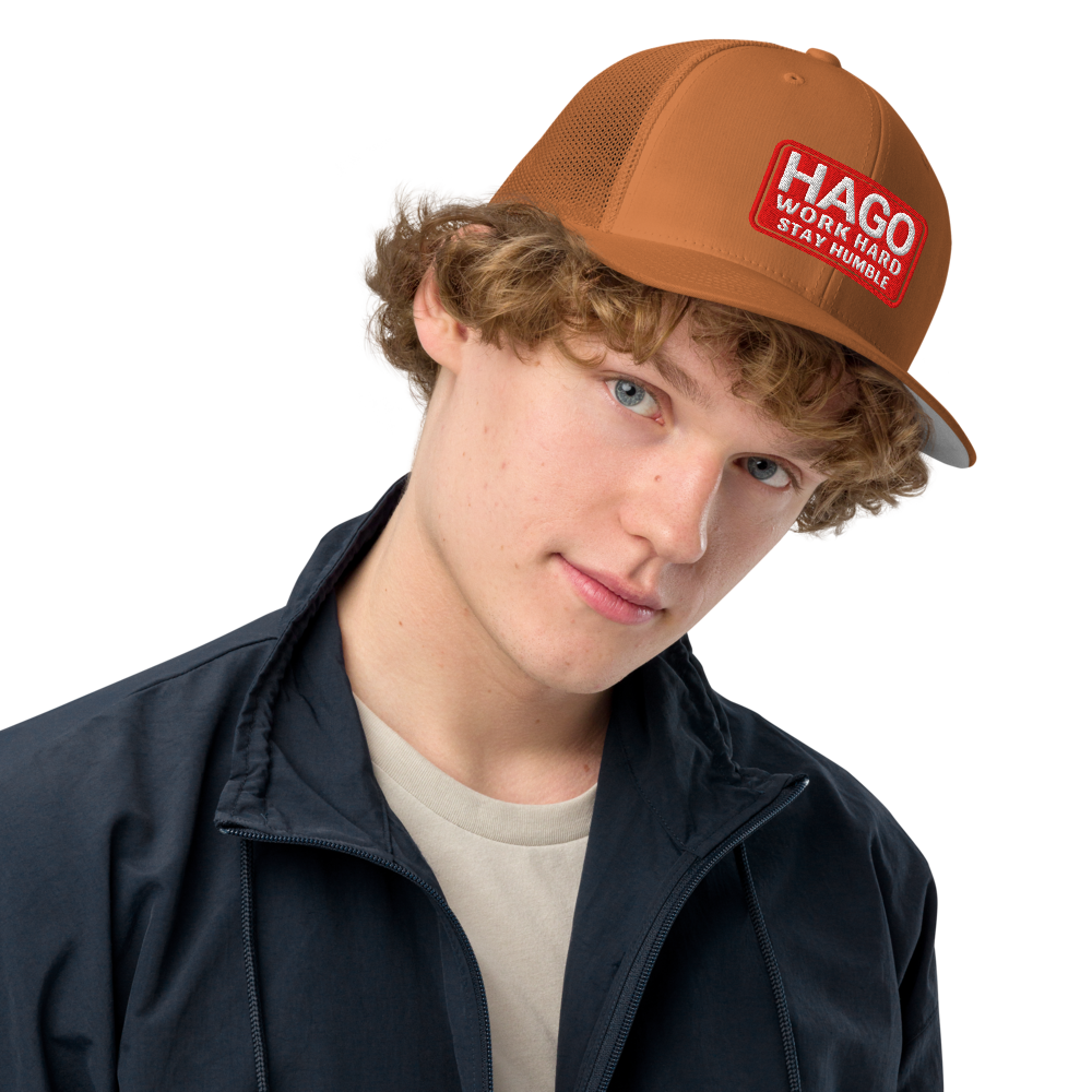 Work Hard Stay Humble Mesh Fitted Hat, Closed Back