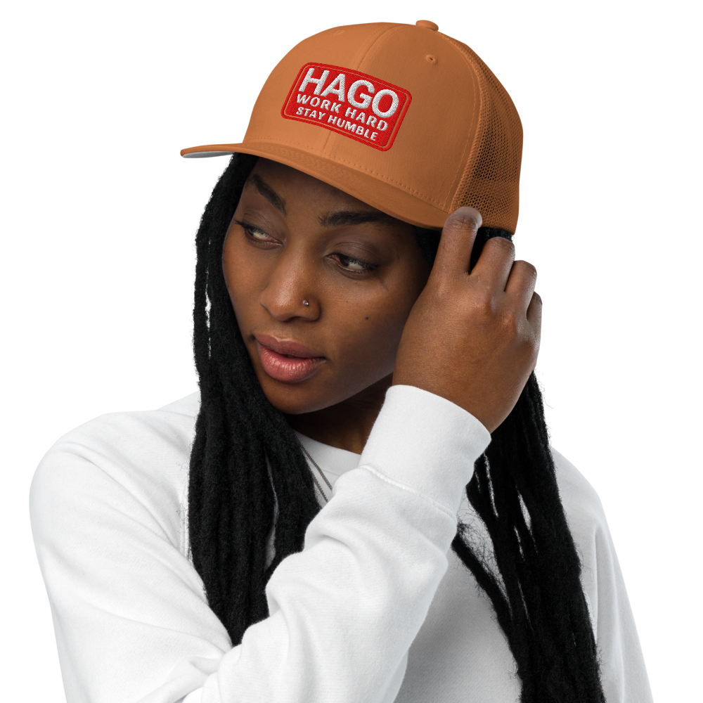Work Hard Stay Humble Mesh Fitted Hat, Closed Back