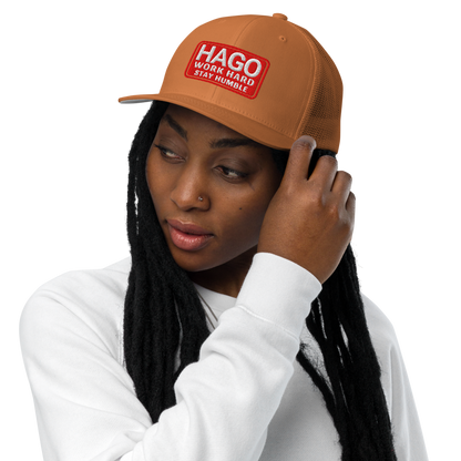 Work Hard Stay Humble Mesh Fitted Hat, Closed Back