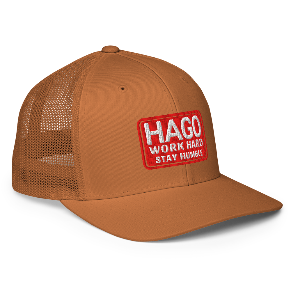 Work Hard Stay Humble Mesh Fitted Hat, Closed Back