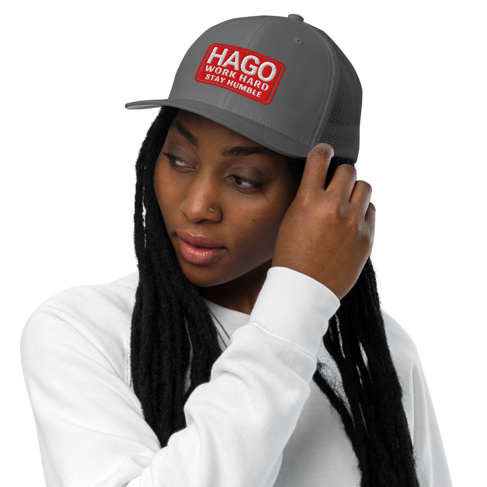 Work Hard Stay Humble Mesh Fitted Hat, Closed Back