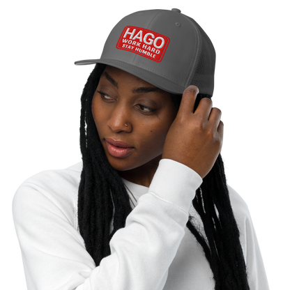 Work Hard Stay Humble Mesh Fitted Hat, Closed Back