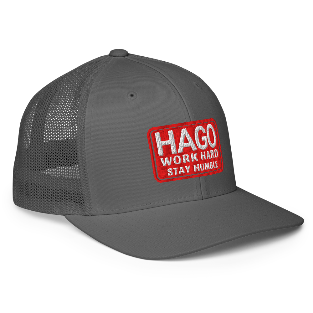 Work Hard Stay Humble Mesh Fitted Hat, Closed Back