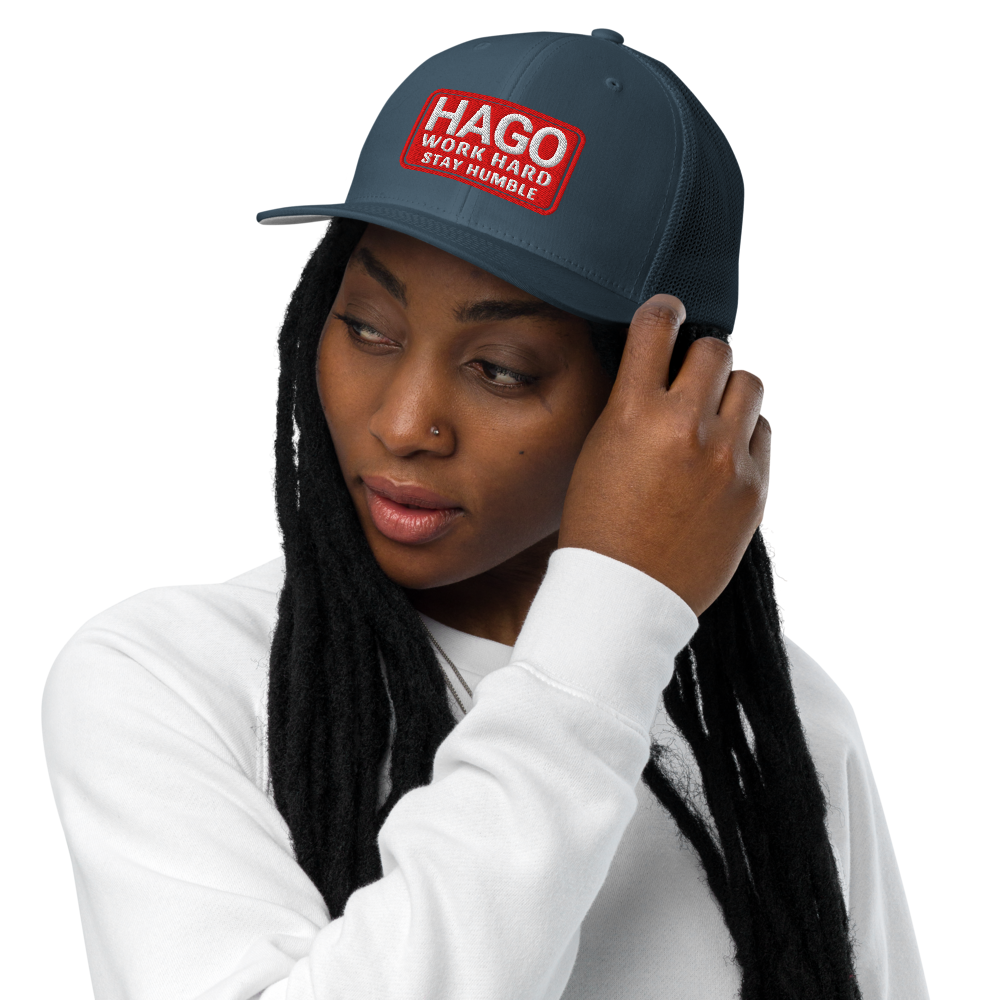 Work Hard Stay Humble Mesh Fitted Hat, Closed Back