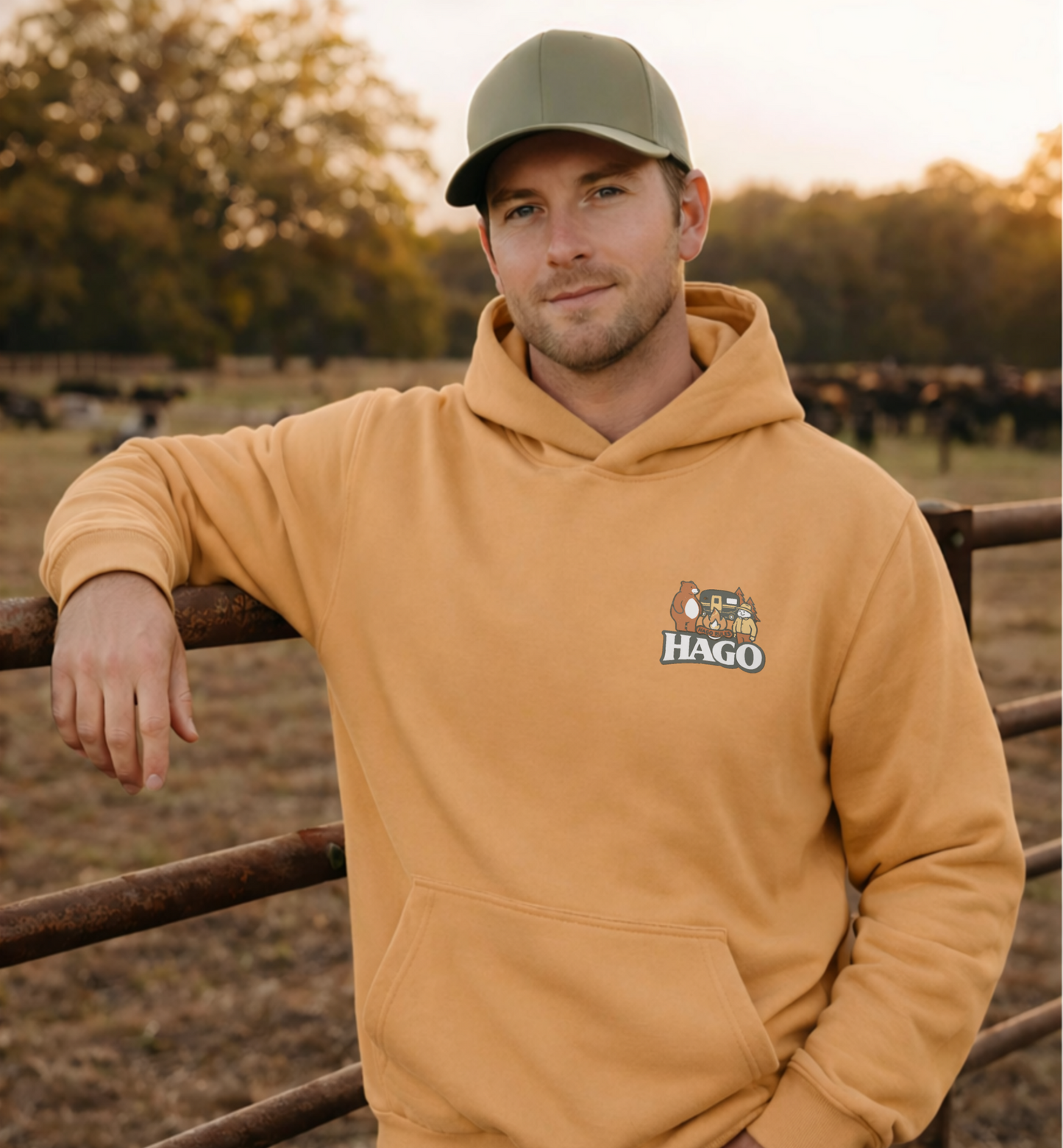 HAGO Camp Rules Hoodie | Urban Garment-Dyed Pullover Sweatshirt