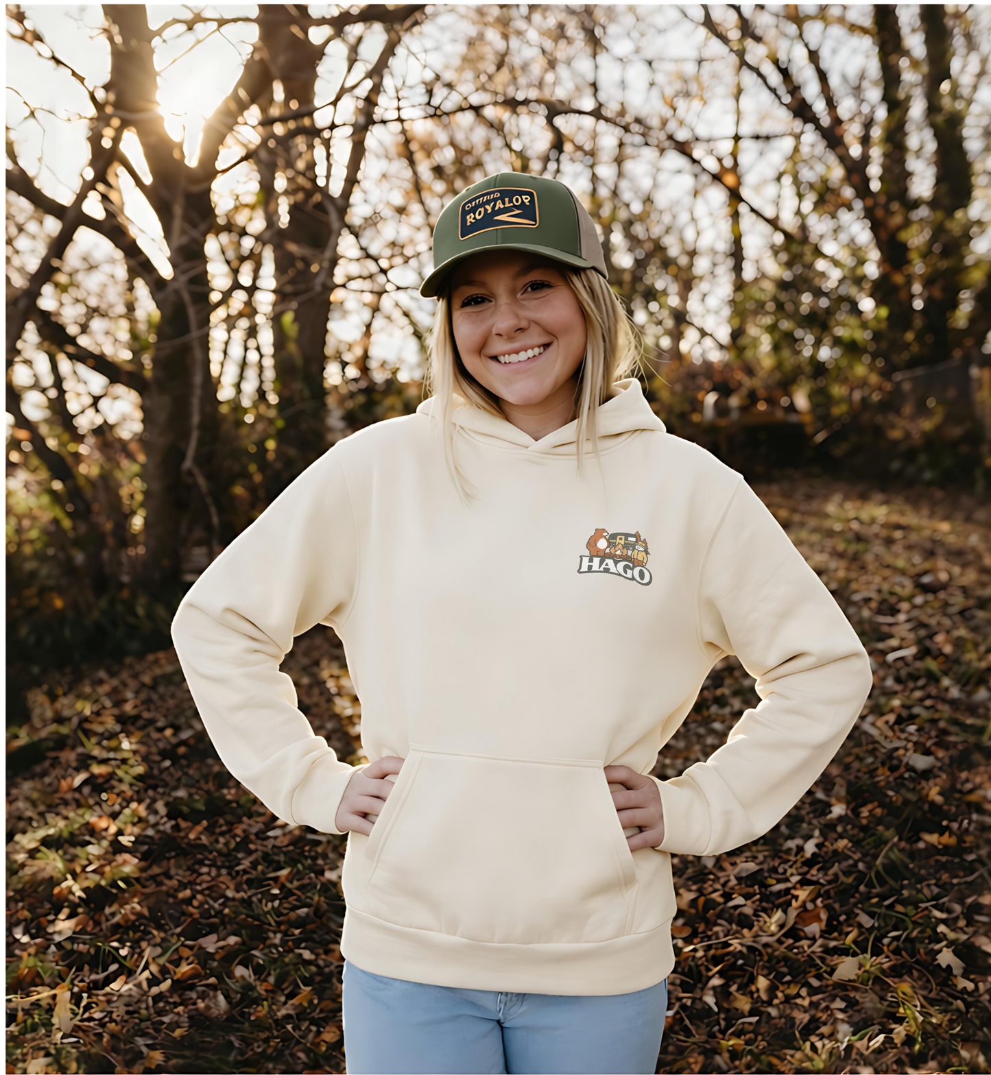 HAGO Camp Rules Hoodie | Urban Garment-Dyed Pullover Sweatshirt