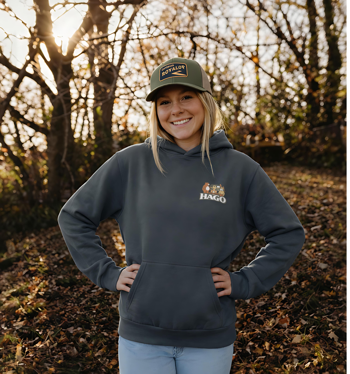 HAGO Camp Rules Hoodie | Urban Garment-Dyed Pullover Sweatshirt