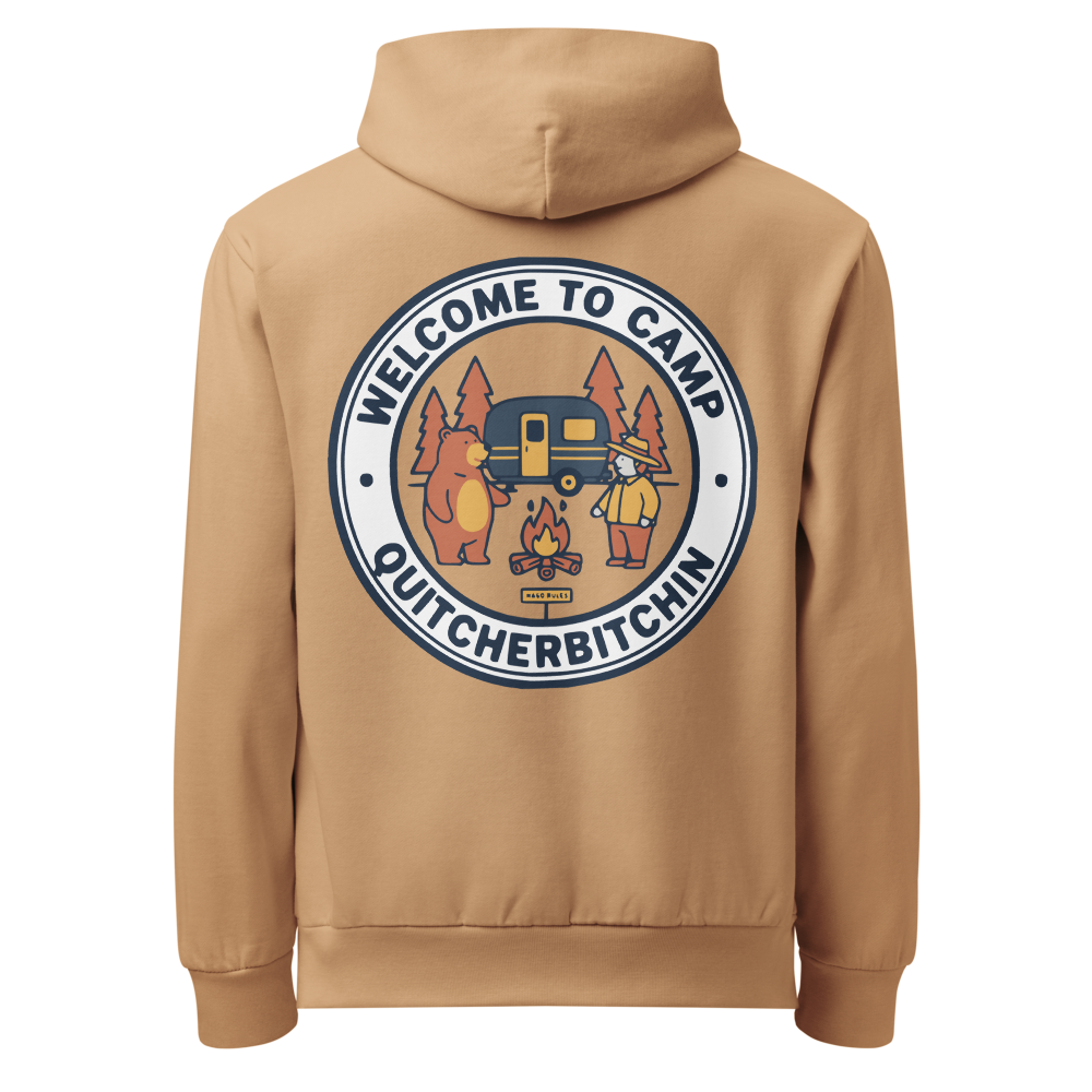 HAGO Camp Rules Hoodie | Urban Garment-Dyed Pullover Sweatshirt
