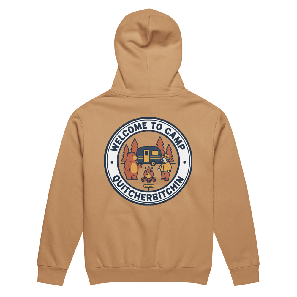 HAGO Camp Rules Hoodie | Urban Garment-Dyed Pullover Sweatshirt