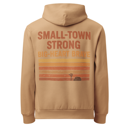 Small Town Strong Big Heart Brave Hoodie | Urban Garment-Dyed Pullover
