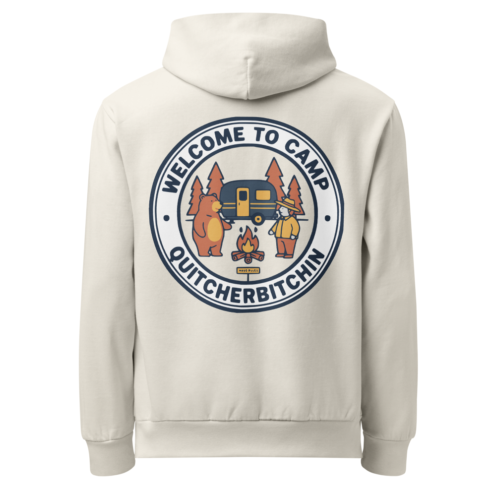 HAGO Camp Rules Hoodie | Urban Garment-Dyed Pullover Sweatshirt