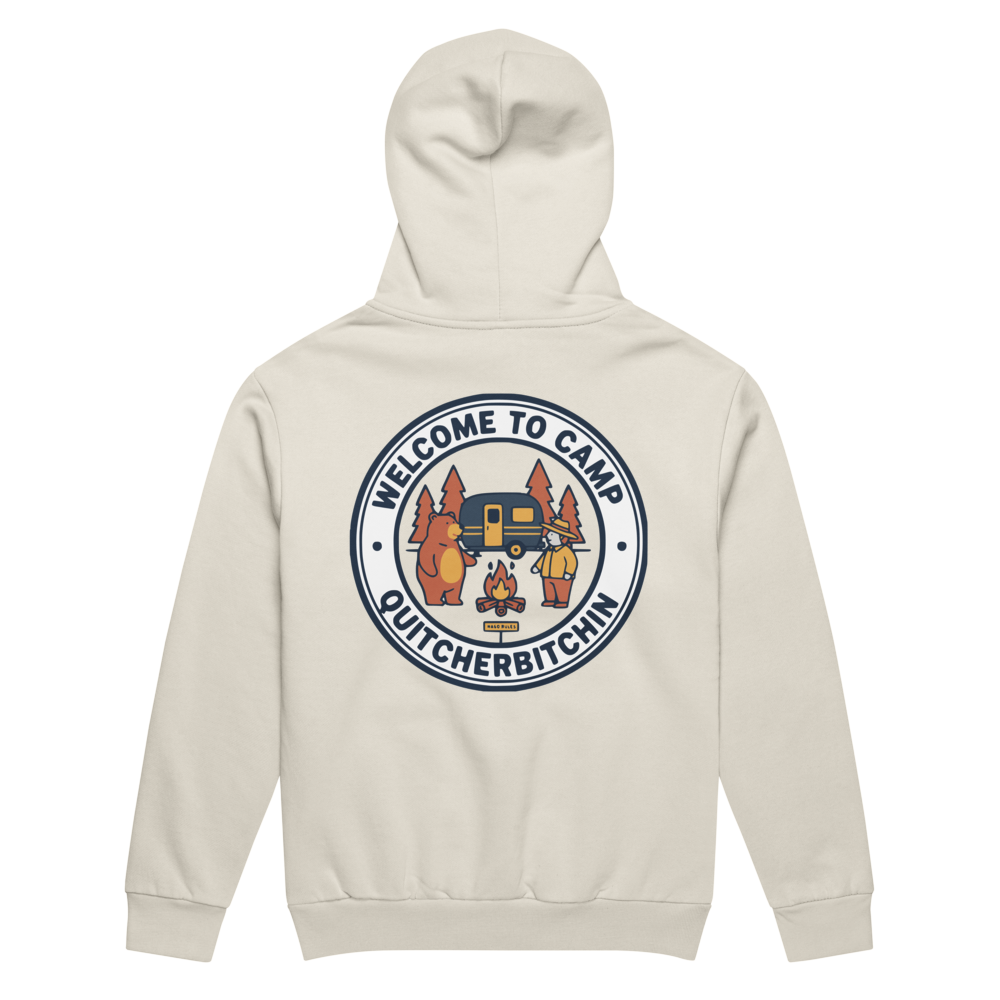 HAGO Camp Rules Hoodie | Urban Garment-Dyed Pullover Sweatshirt