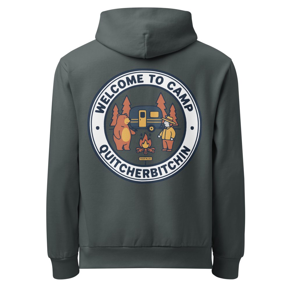 HAGO Camp Rules Hoodie | Urban Garment-Dyed Pullover Sweatshirt