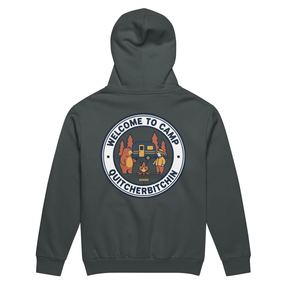 HAGO Camp Rules Hoodie | Urban Garment-Dyed Pullover Sweatshirt