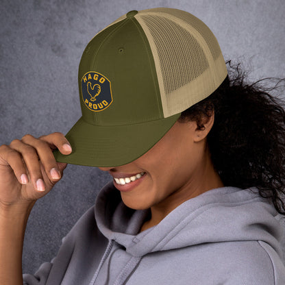 HAGO Proud  Emblem Trucker Hat | Mesh Back Snapback Cap