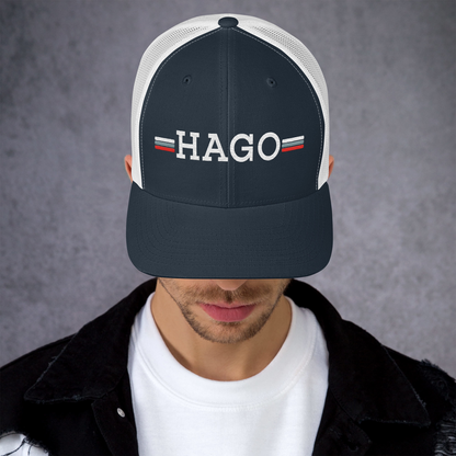 HAGO Americana Trucker Hat | Classic Six-Panel Mesh Snapback