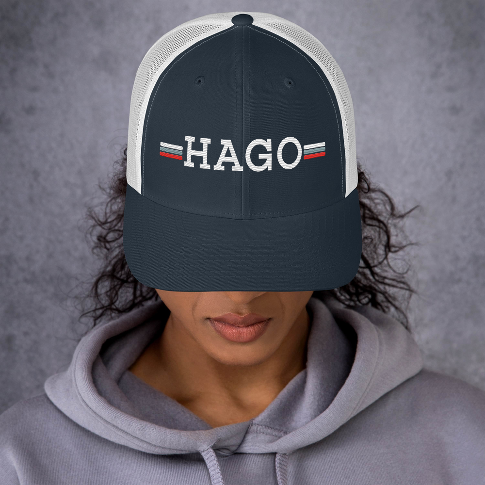 HAGO Americana Trucker Hat | Classic Six-Panel Mesh Snapback