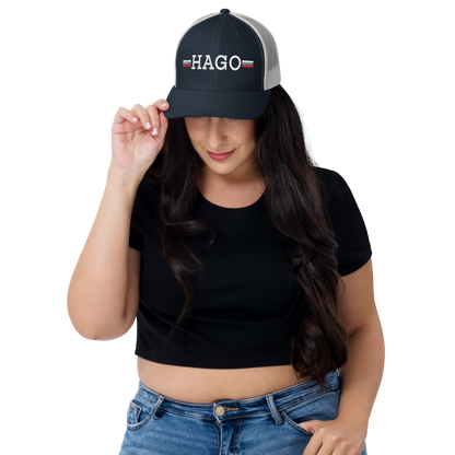 HAGO Americana Trucker Hat | Classic Six-Panel Mesh Snapback