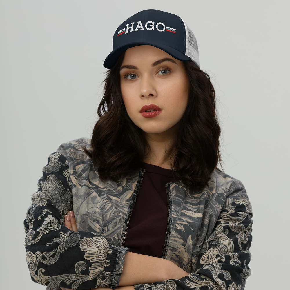 HAGO Americana Trucker Hat | Classic Six-Panel Mesh Snapback