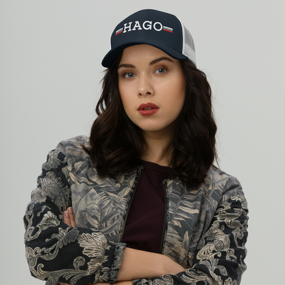 HAGO Americana Trucker Hat | Classic Six-Panel Mesh Snapback