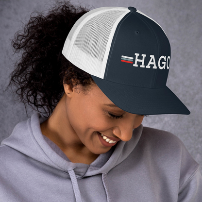 HAGO Americana Trucker Hat | Classic Six-Panel Mesh Snapback